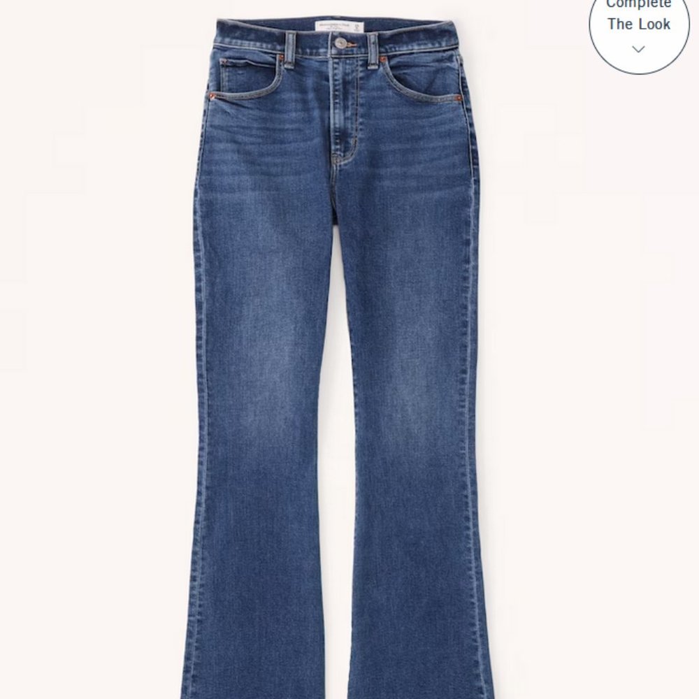 NWT Abercrombie Ultra High Rise Flare Jean, 27L, Women's Denim
